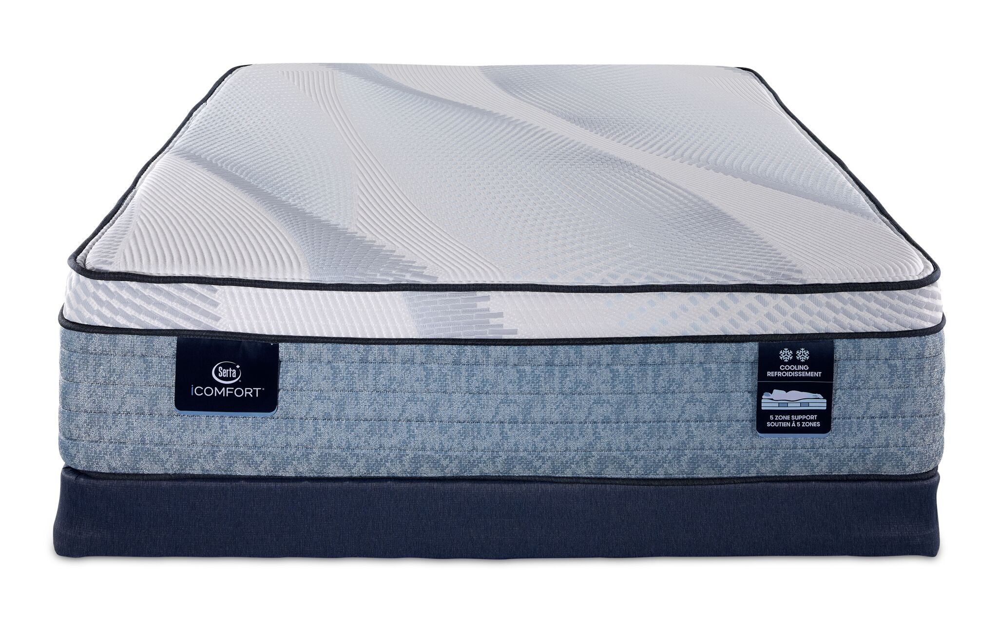 Serta iComfort® AIR 2 Luxury Firm Euro Top 13" Queen Mattress and Low Profile Boxspring Set