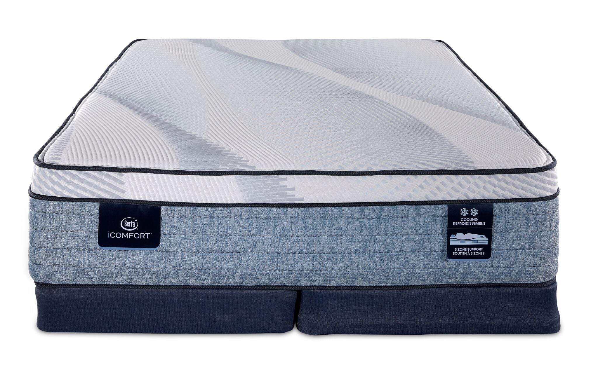 Serta iComfort® AIR 2 Luxury Firm Euro Top 13" Queen Mattress and Low Profile Split Boxspring Set