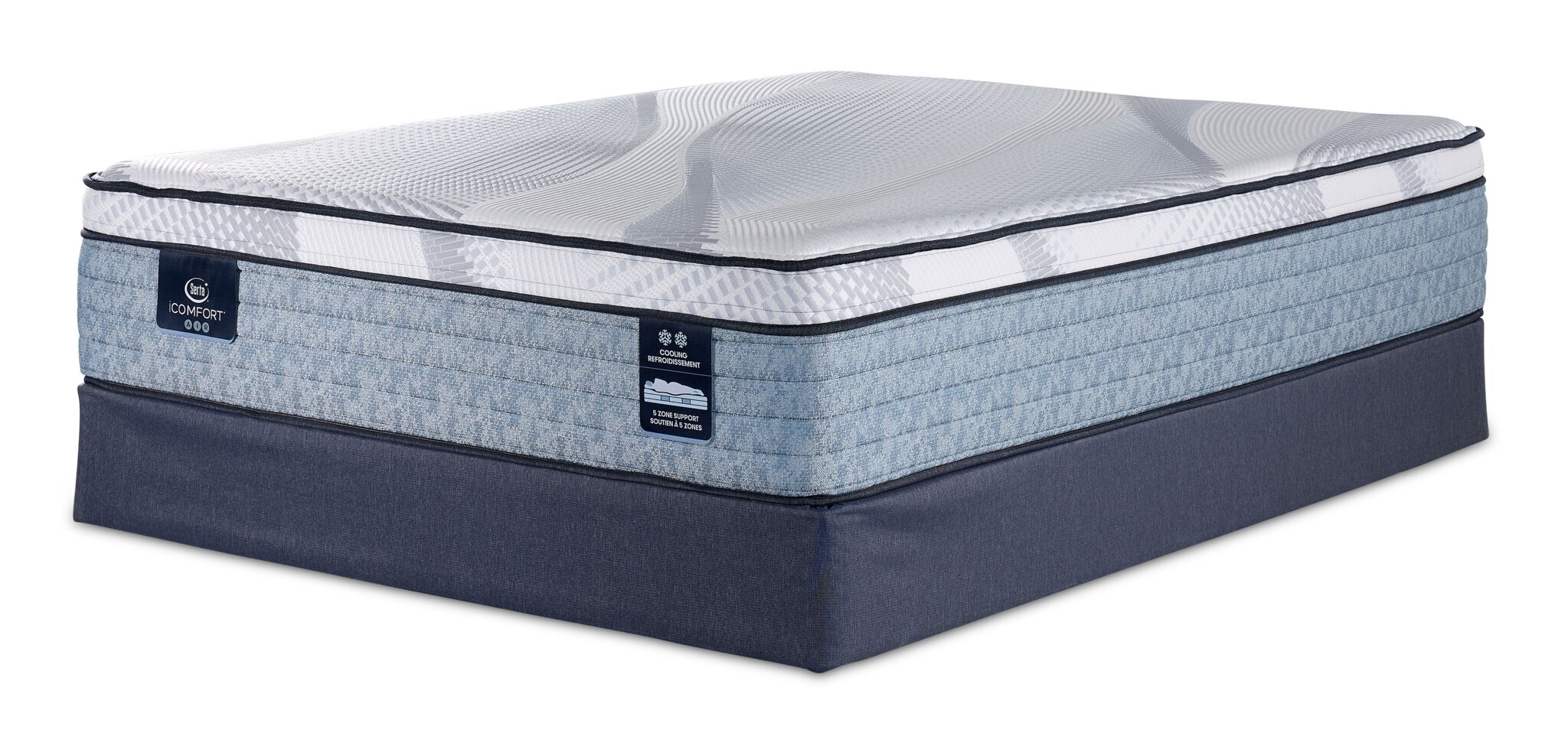 Serta iComfort® AIR 4 Plush Euro Top 14" Twin XL Mattress and Boxspring Set