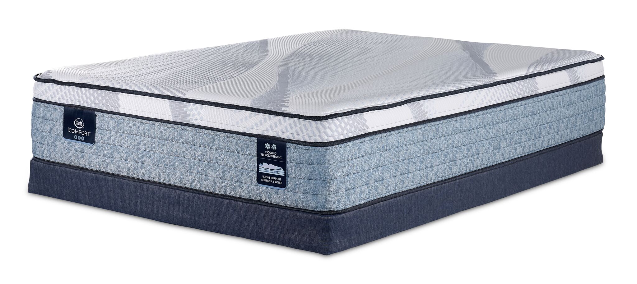 Serta iComfort® AIR 4 Plush Euro Top 14" Full Mattress and Low Profile Boxspring Set