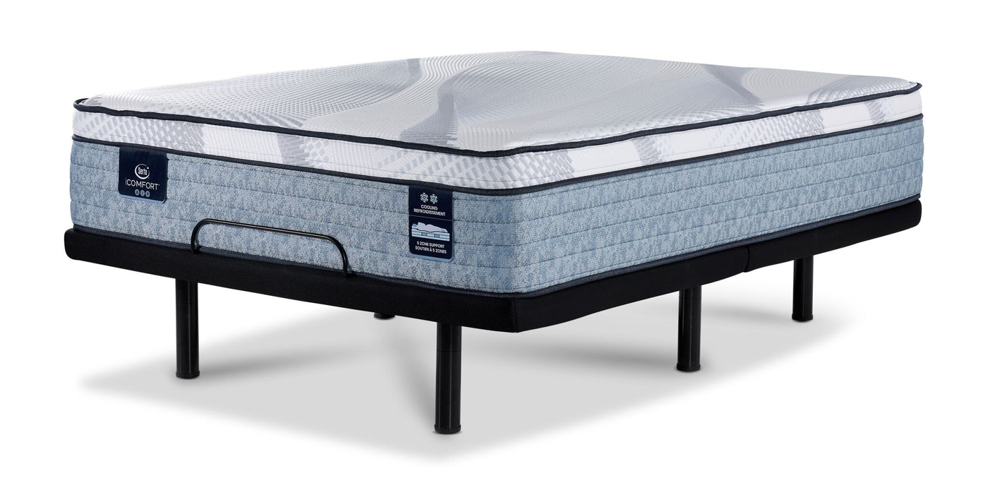 Serta iComfort® AIR 4 Plush Euro Top 14" Twin XL Mattress and L2 Motion Pro Adjustable Base