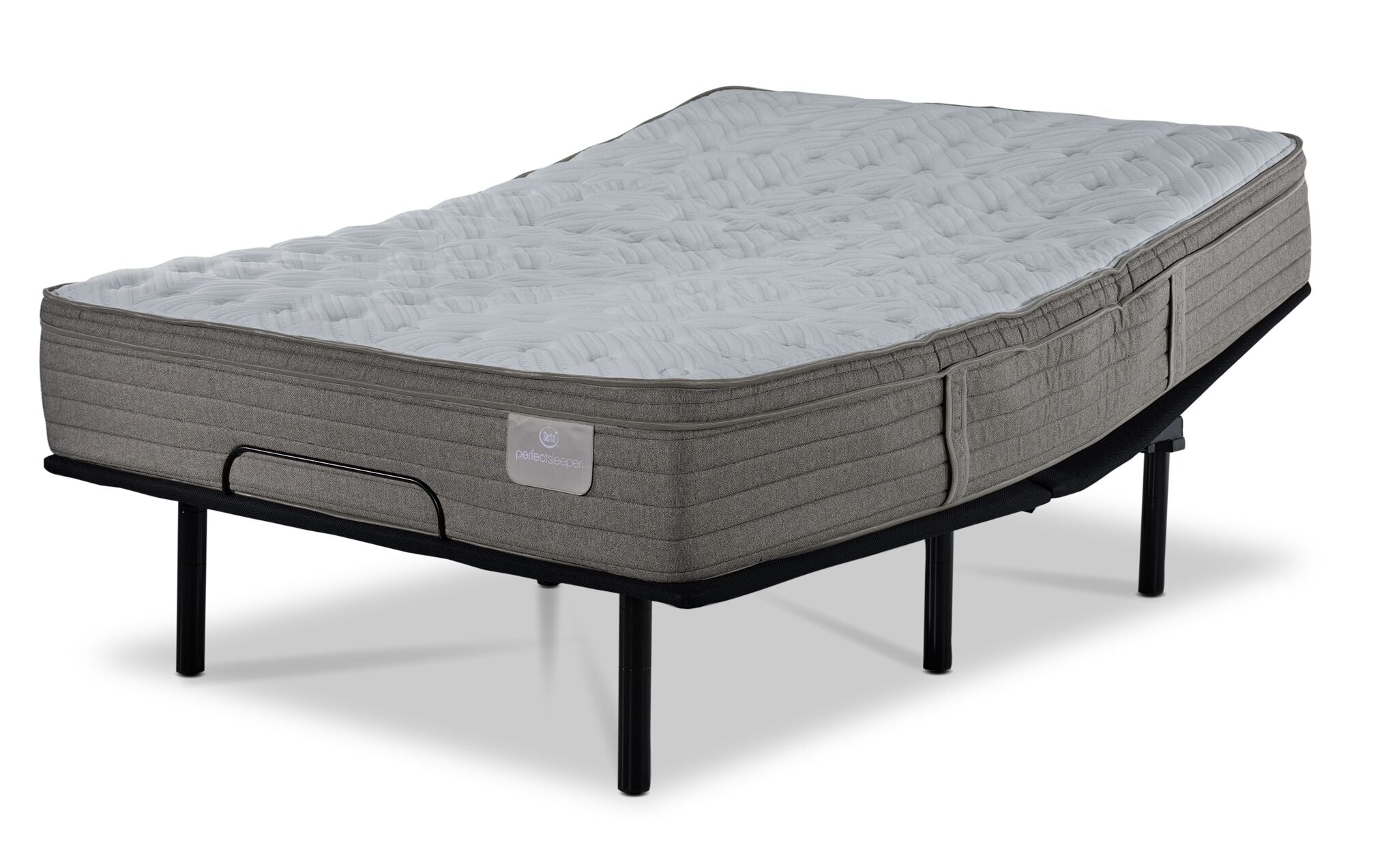 Serta® Perfect Sleeper Pacific Medium Eurotop Full Mattress and L2 Pro Motion Adjustable Base