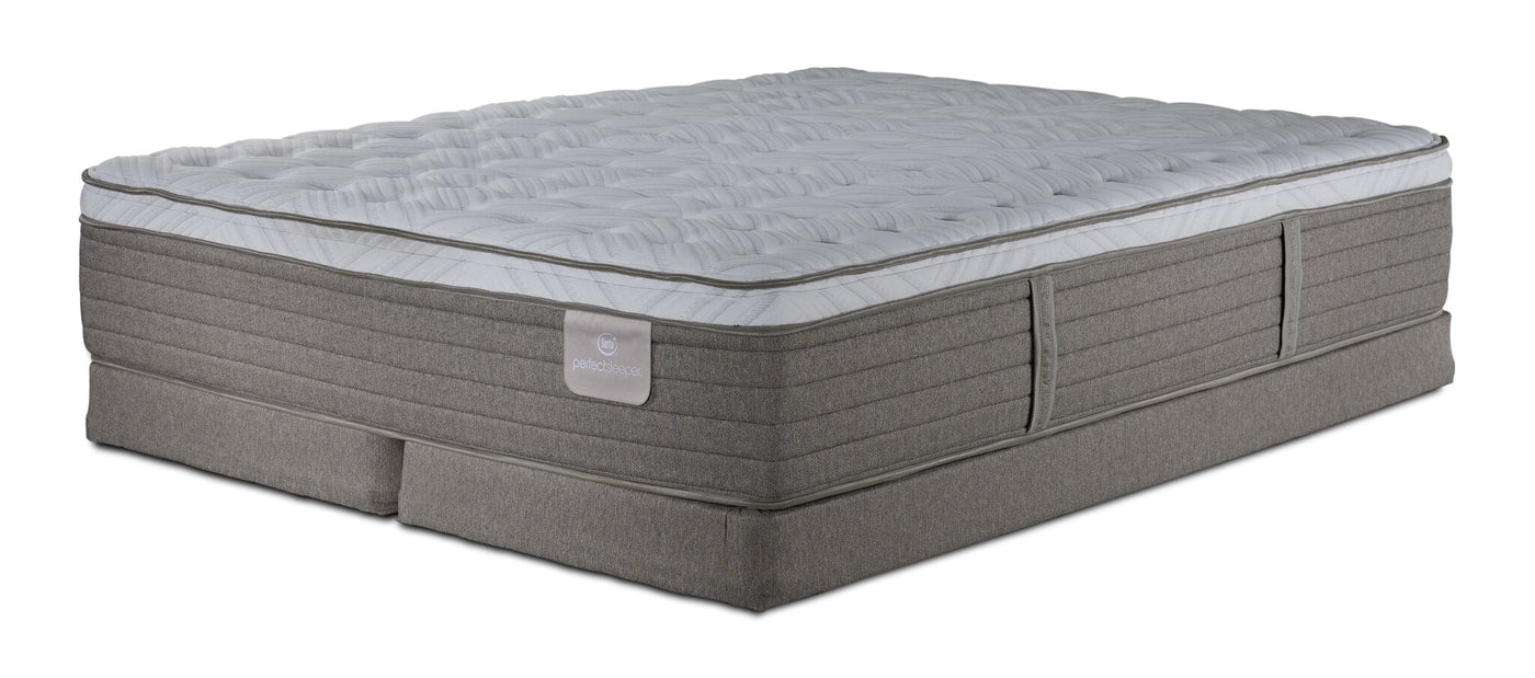 Serta® Perfect Sleeper Provence Firm Eurotop Queen Mattress and Low Profile Split Boxspring Set
