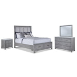 Silverstone 6 - Piece Queen Storage Bedroom Package - Mist Grey