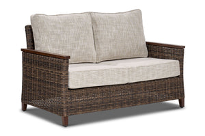 Solstice Outdoor Loveseat - Antique Brown