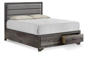 Sophie 3-Piece King Storage Bed - Weathered Grey