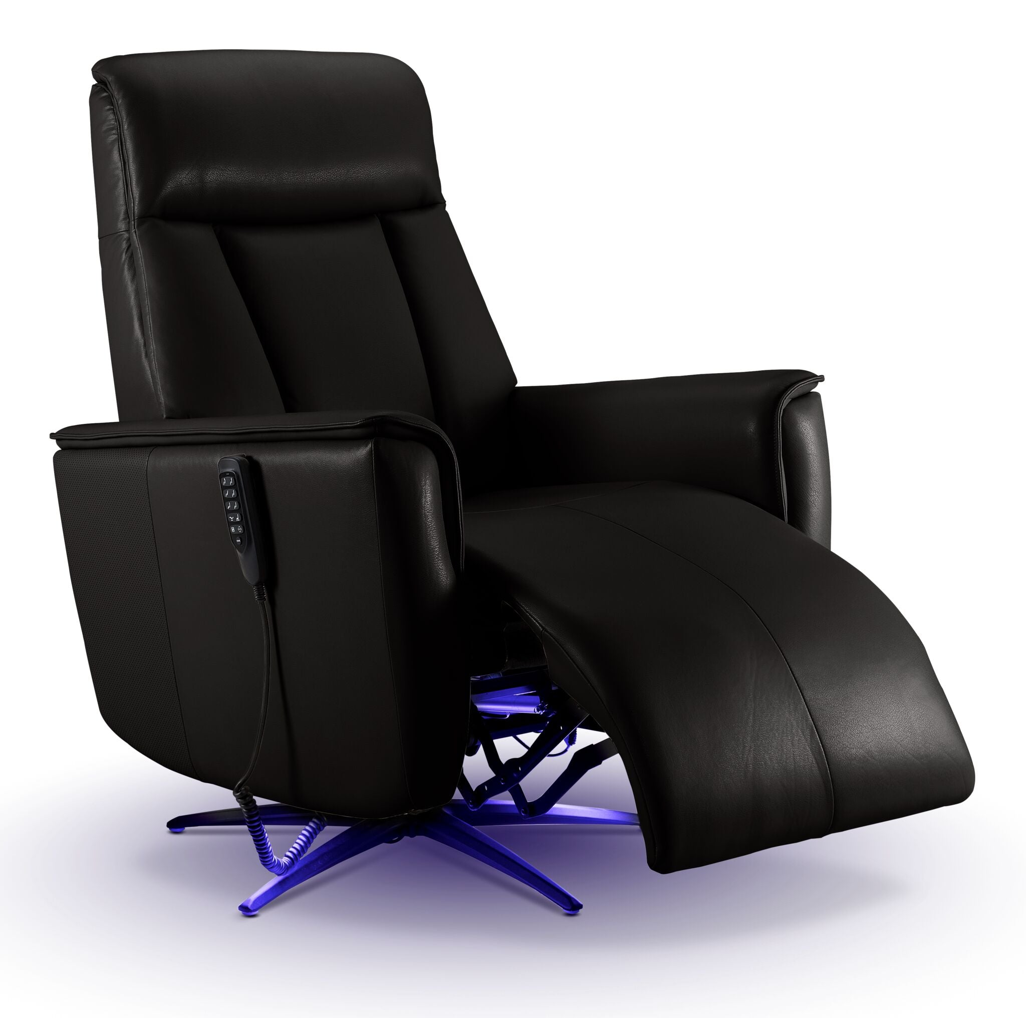 In Harmony - Sorrento Leather Dual Power Recliner - Black