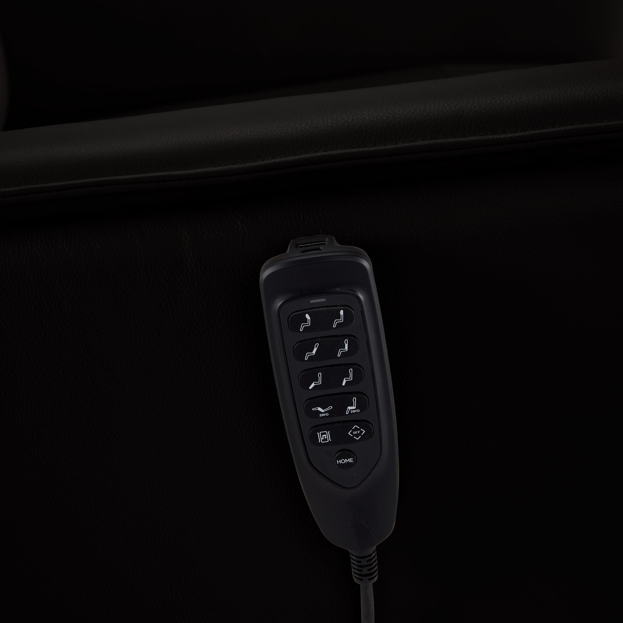 In Harmony - Sorrento Leather Dual Power Recliner - Black