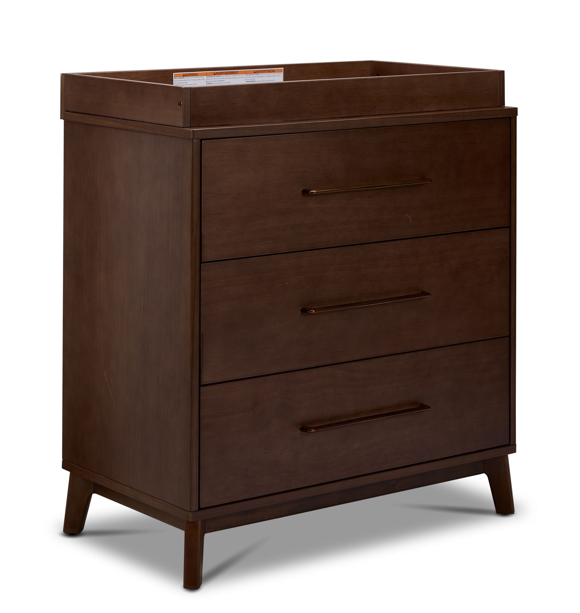 Delta Children Spencer 3 Drawer Dresser With Changing Top - Teak Brown