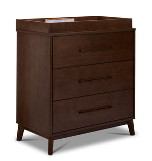 Delta Children Spencer 3 Drawer Dresser With Changing Top - Teak Brown