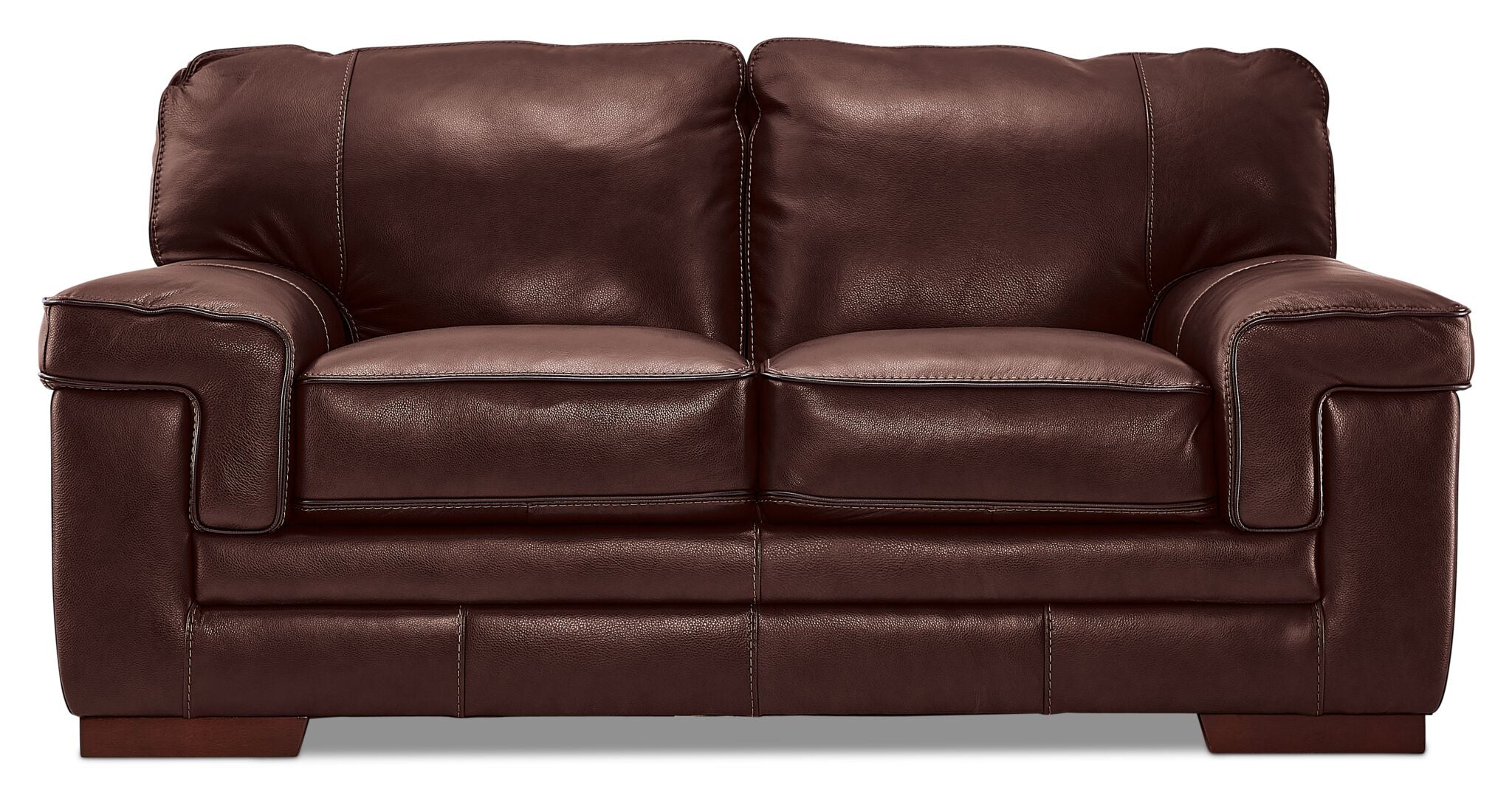 Stampede Leather Loveseat - Hazelnut