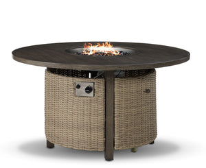 Staten Island Outdoor Fire Table - Grey