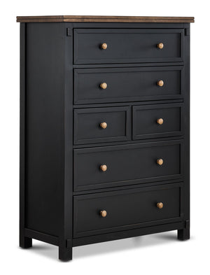 Stormy Ridge 6-Drawer Chest - Slate Black, Chicory
