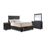 Stormy Ridge 6 - Piece King Storage Bedroom Package - Slate Black, Chicory