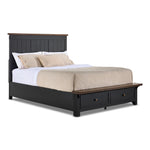 Stormy Ridge 3 - Piece Queen Storage Bed - Slate Black, Chicory