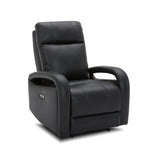 Stratus Leather Dual Power Swivel Glider Recliner - Charcoal