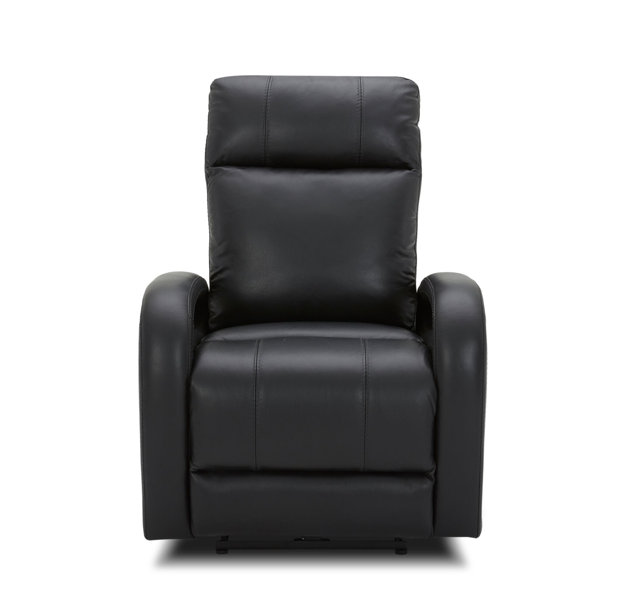 Stratus Leather Dual Power Swivel Glider Recliner - Charcoal