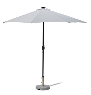 Sunray 9' Led Light Outdoor Umbrella - Grey