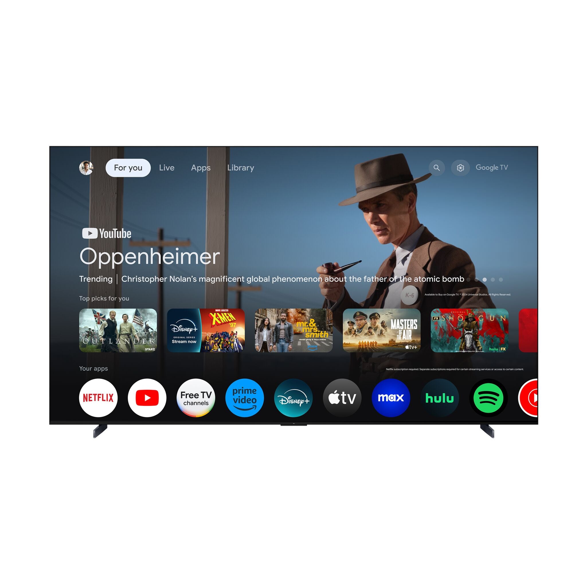 TCL 115" QM7K Series 4K UHD HDR QD-Mini LED Smart TV with Google TV – 115QM7K