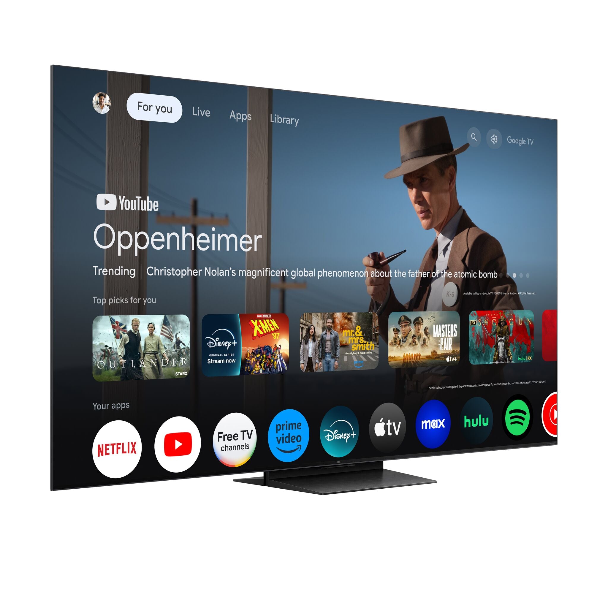 TCL 75" QM7K Series 4K UHD HDR QD-Mini LED Smart TV with Google TV – 75QM7K