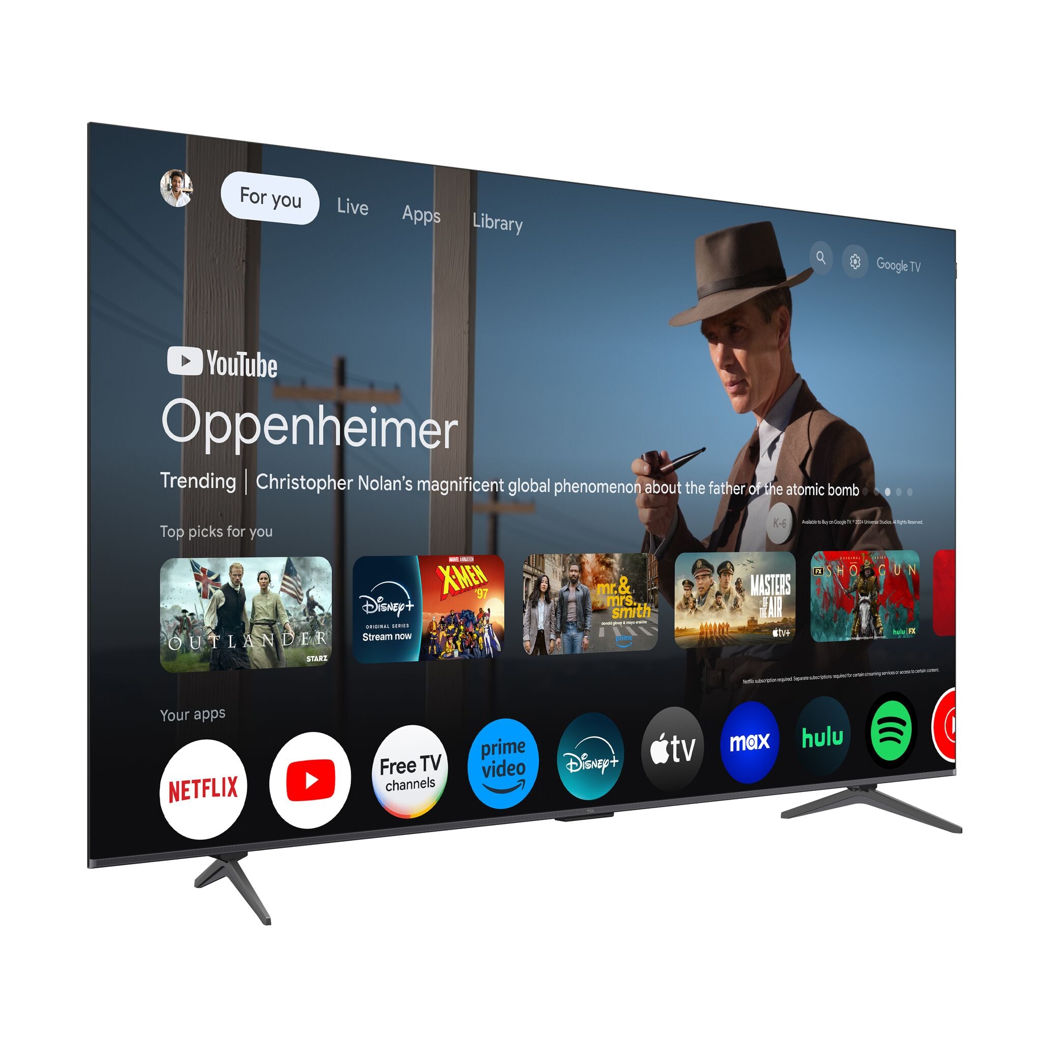 TCL 85” Q7K Series 4K QLED with Dolby Vision HDR & Dolby Atmos Smart TV with Google TV - 85Q7K