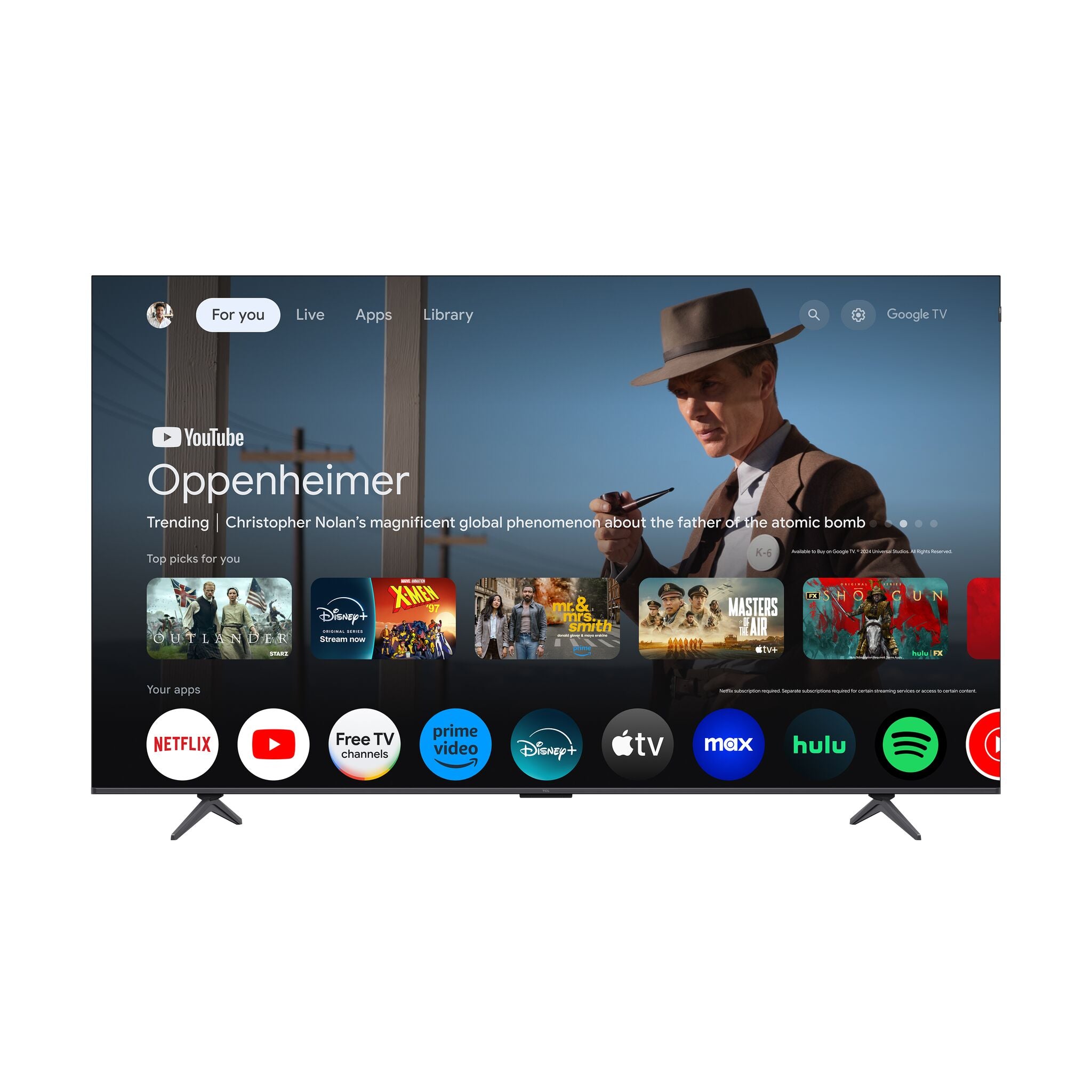 TCL 85” Q7K Series 4K QLED with Dolby Vision HDR & Dolby Atmos Smart TV with Google TV - 85Q7K