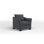 Tami Accent Chair - Boxes Dark Blue
