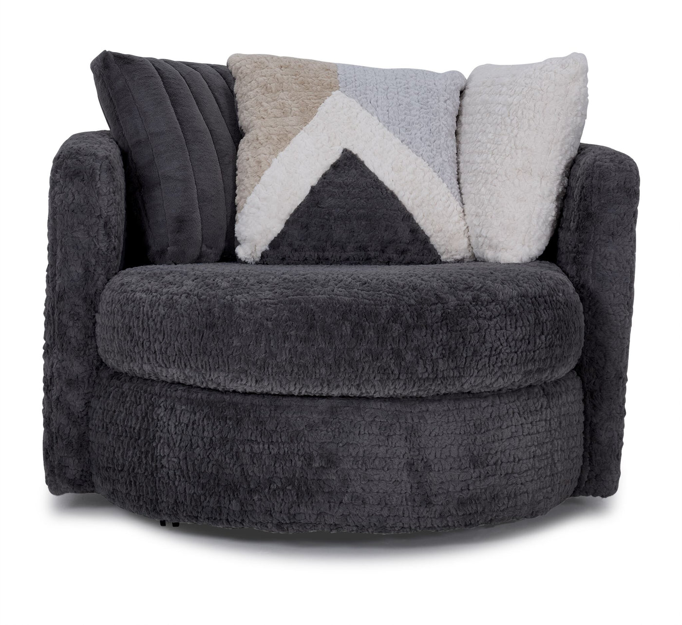 Teddy Swivel Chair-Grey