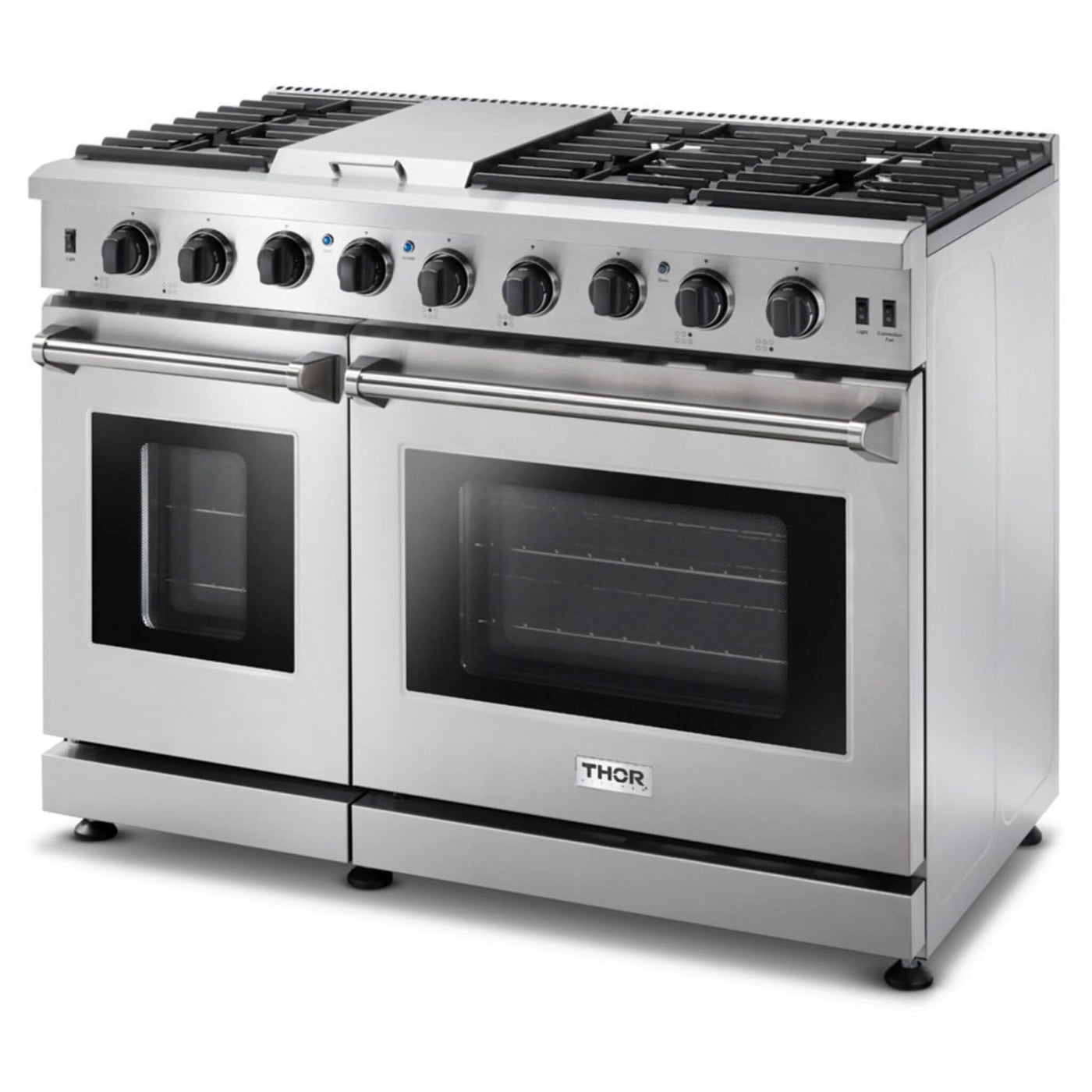 Thor Kitchen Stainless Steel Freestanding Gas Dual Oven Range (6.8 Cu. Ft.) - LRG4807U