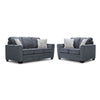 Tilley Sofa and Loveseat Set - Charcoal