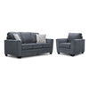 Tilley Sofa and Chair Set - Charcoal