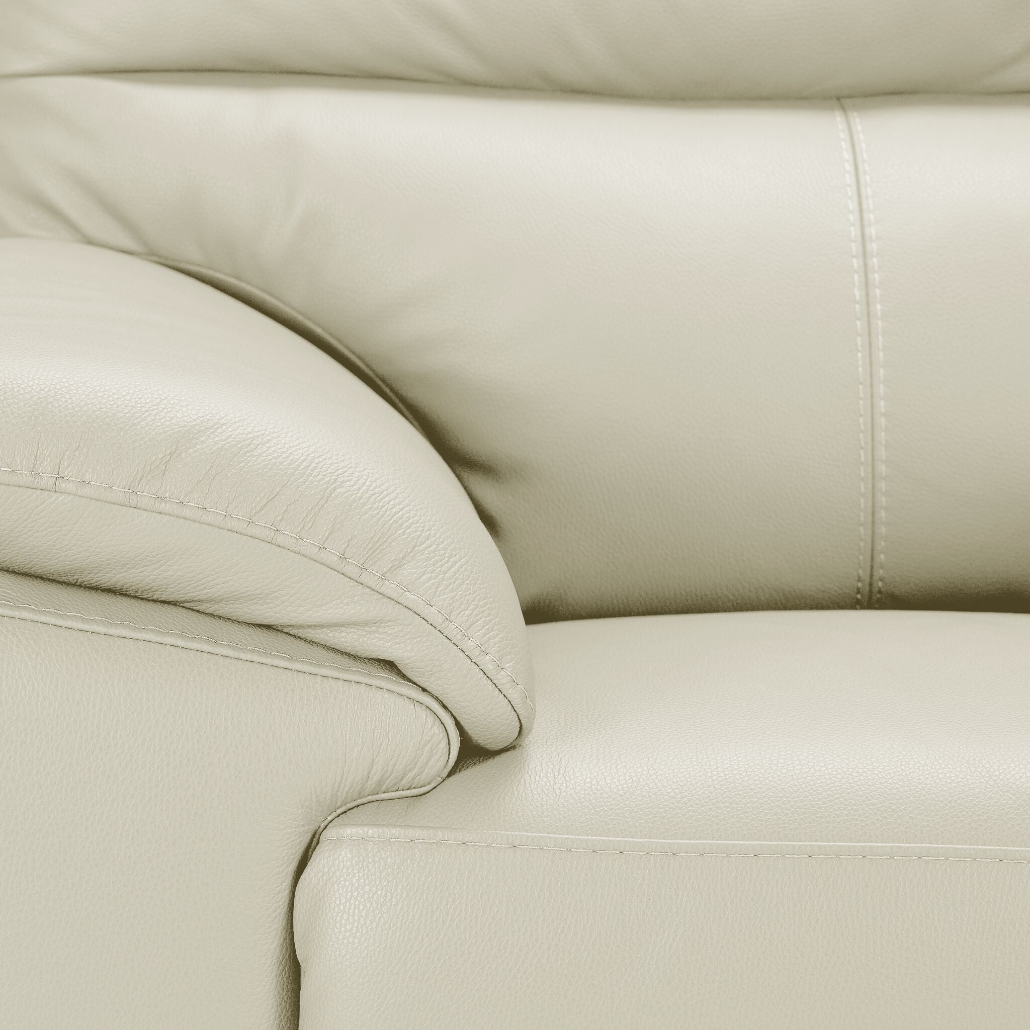 Toscana Leather Sofa and Chair Set - White