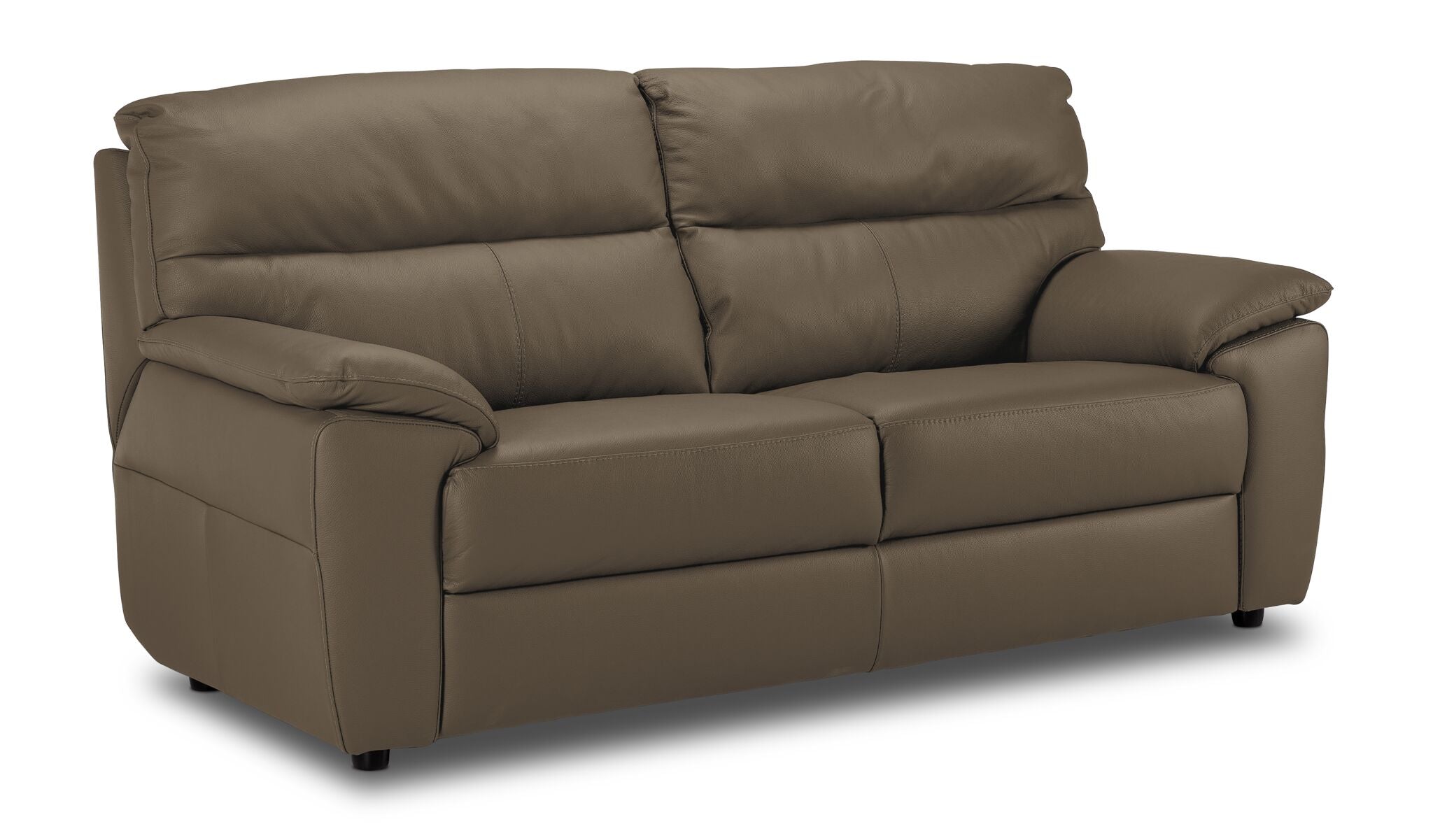 Toscana Leather Sofa and Chair Set - Taupe