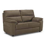 Toscana Leather Loveseat - Taupe