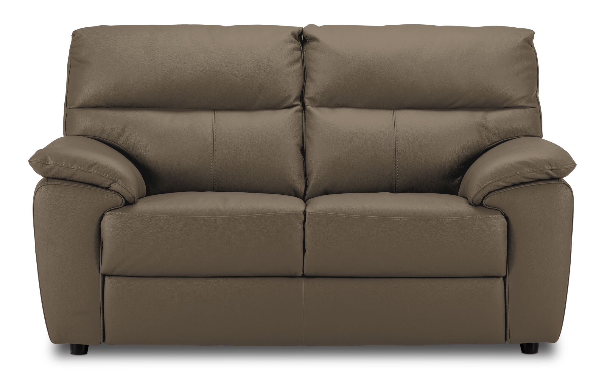 Toscana Leather Loveseat - Taupe