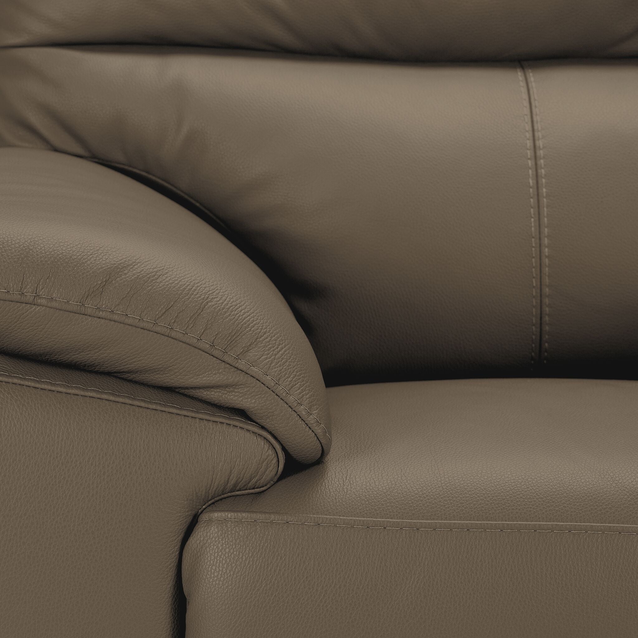 Toscana Leather Sofa, Loveseat and Chair Set - Taupe