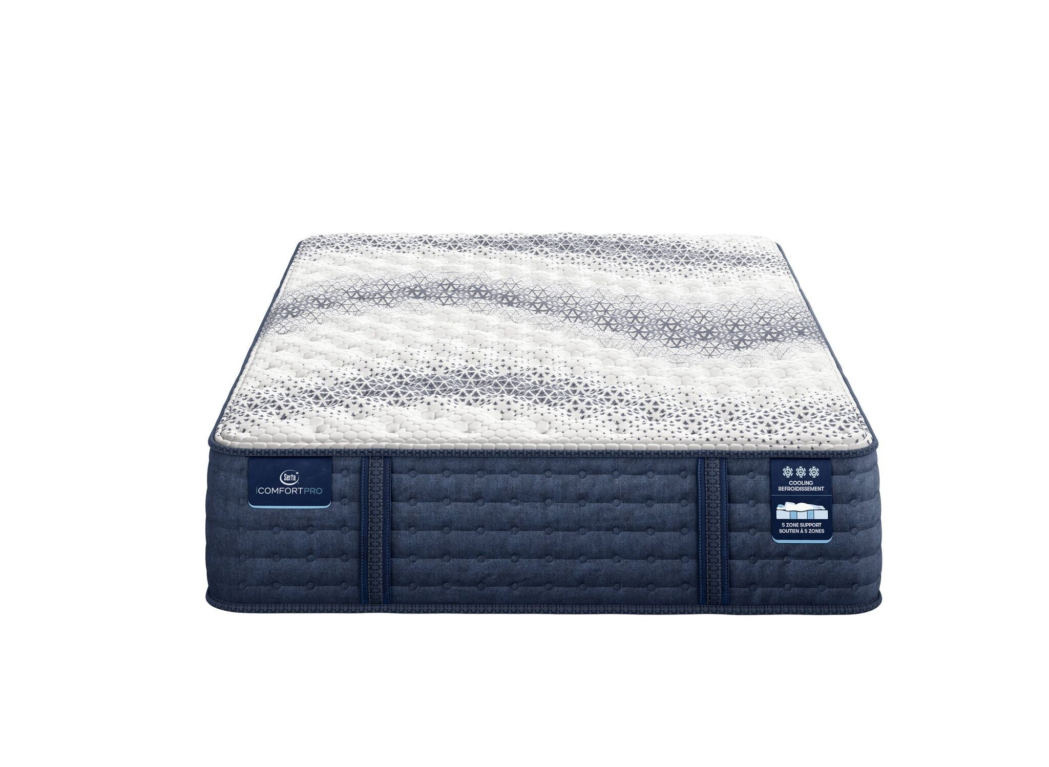 Serta iComfort PRO Tropea Tight Top Firm Queen Mattress and Low Profile Boxspring Set