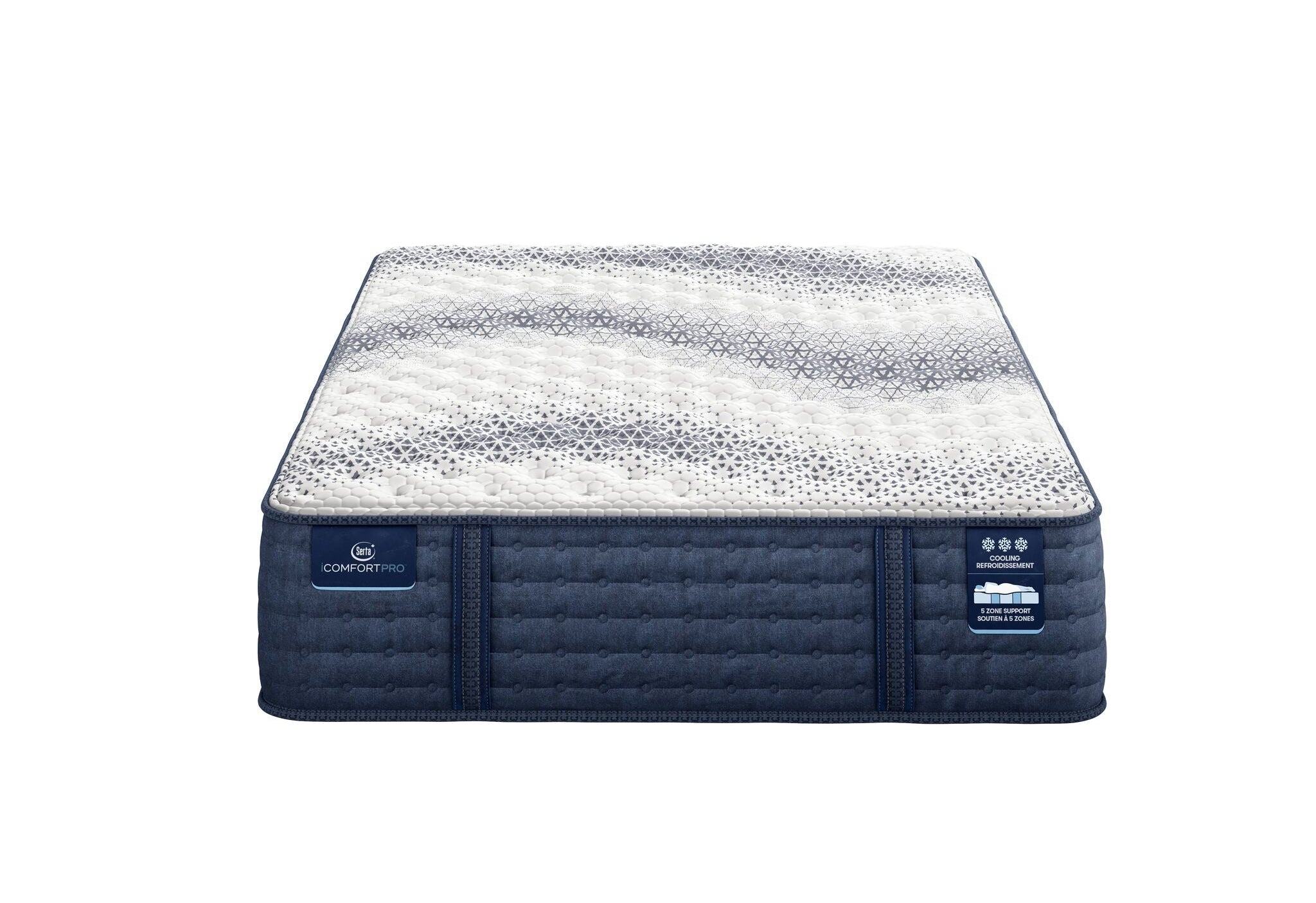 Serta iComfort PRO Tropea Tight Top Firm King Mattress and Low Profile Split Boxspring Set