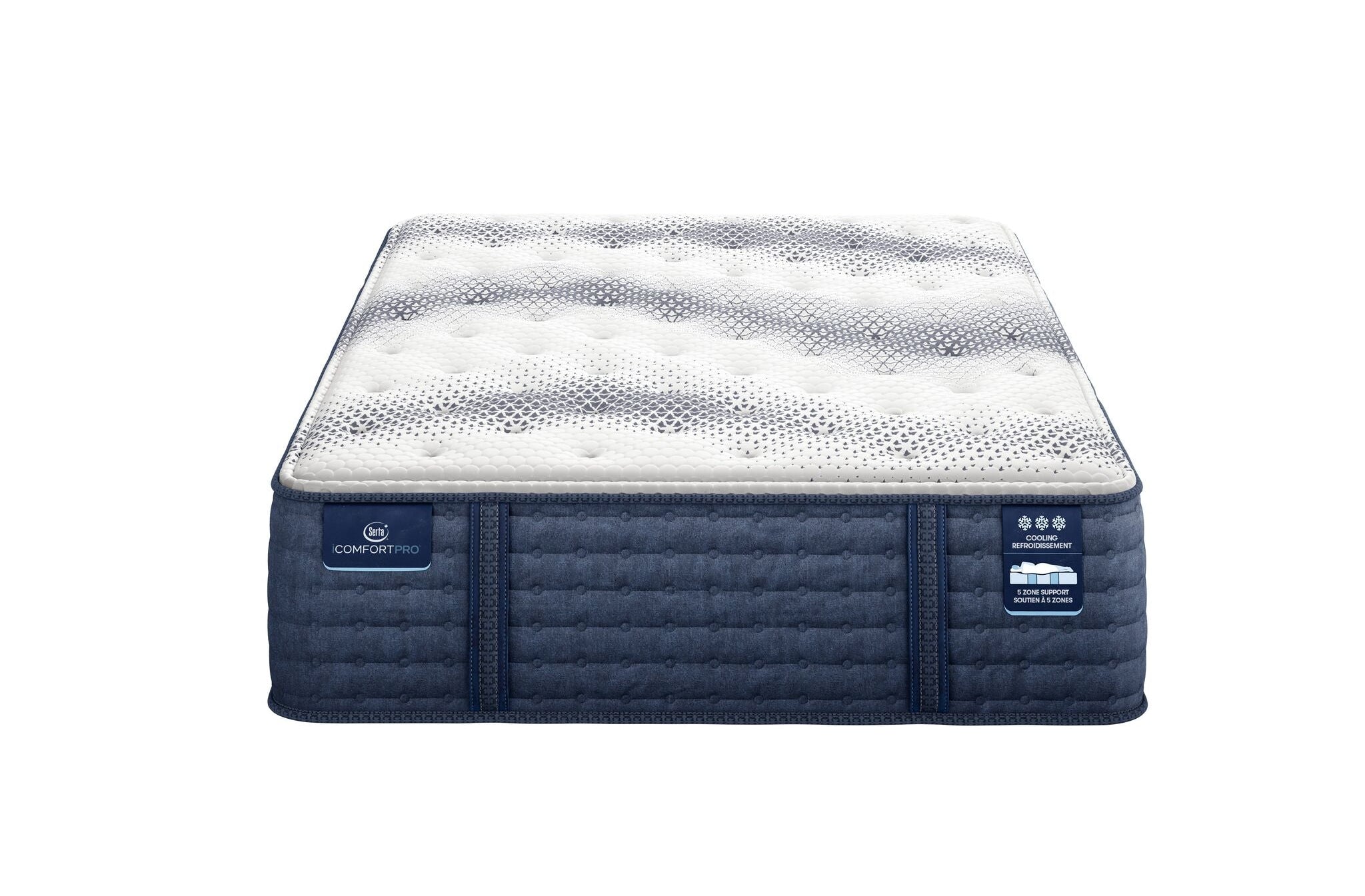 Serta iComfort PRO Tropea Tight Top Plush Queen Mattress and Low Profile Boxspring Set