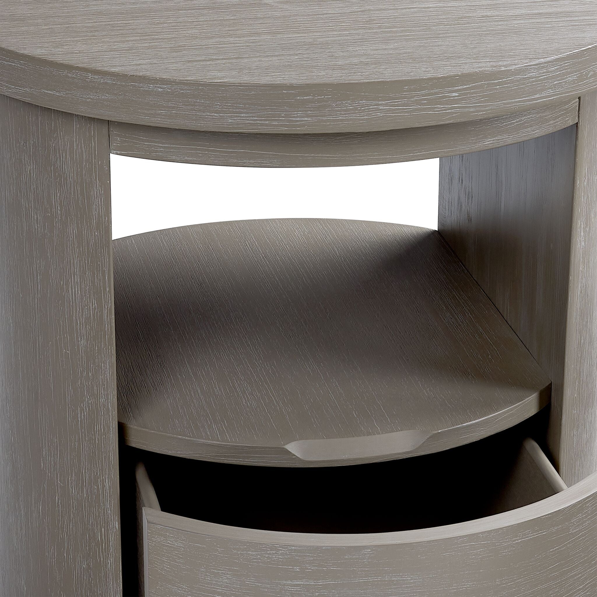 Fresh Perspective Turin 22" Side Table- Grey