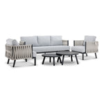 In Full Bloom - Urbana 5-Piece Conversation Set - Grey