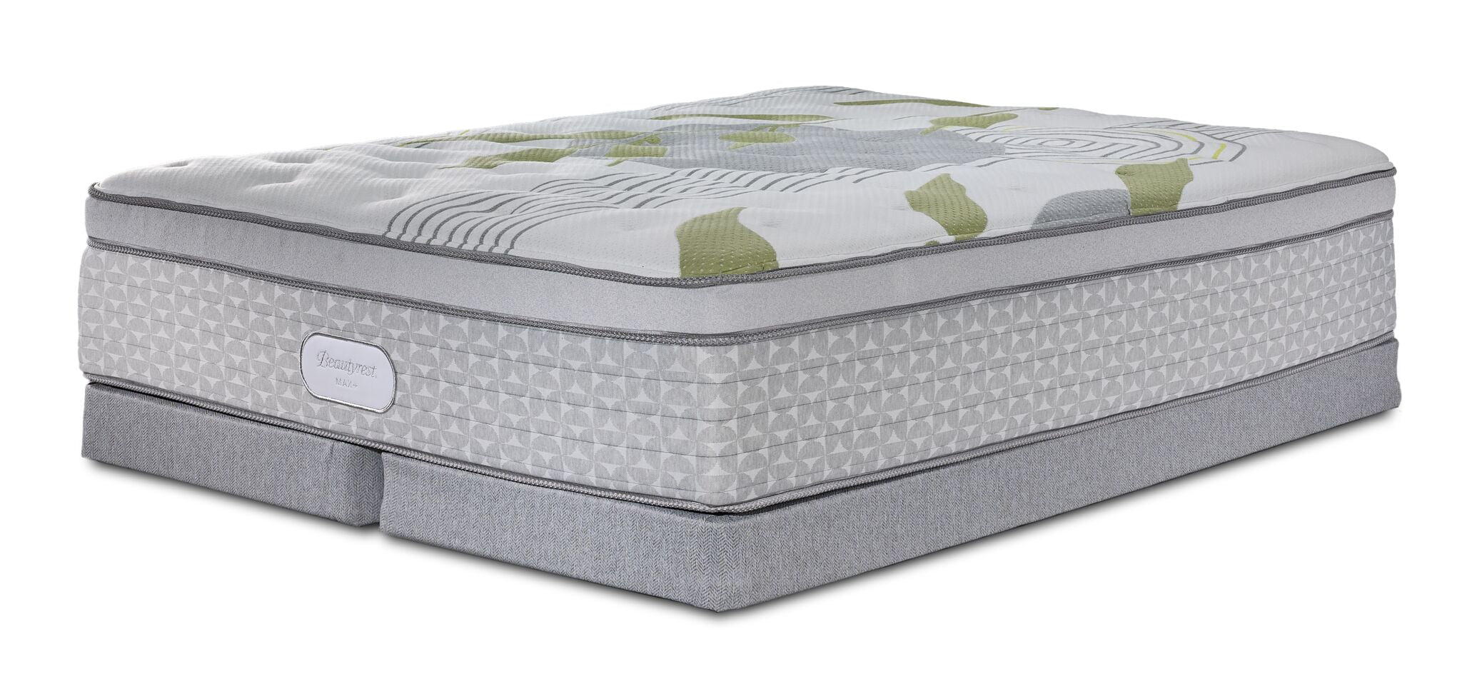 Beautyrest Max+ Valley Euro Top Plush King Mattress and Low Profile Split Boxspring Set