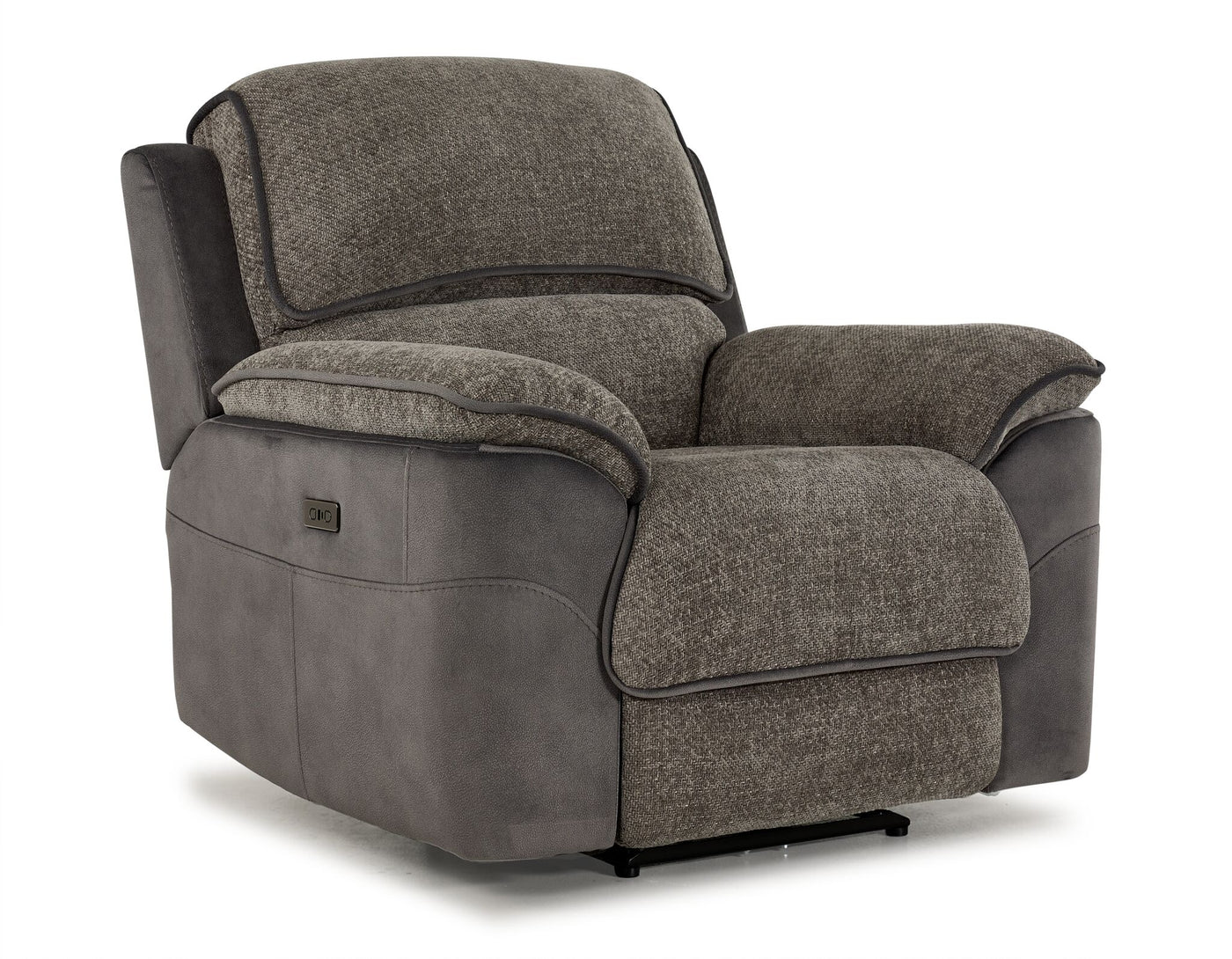 Vandelay Power Reclining Sofa, Loveseat and Chair Set - Grey