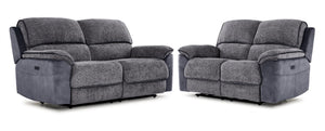 Vandelay Power Reclining Sofa and Loveseat Set - Blue