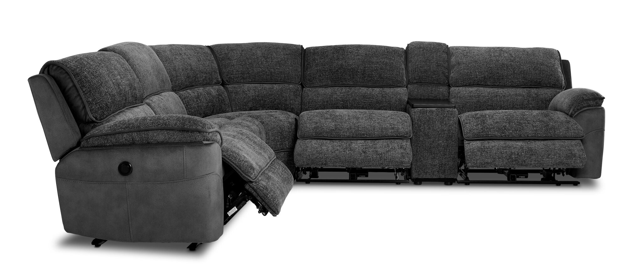 Vandelay 6-Piece Power Reclining Sectional - Grey