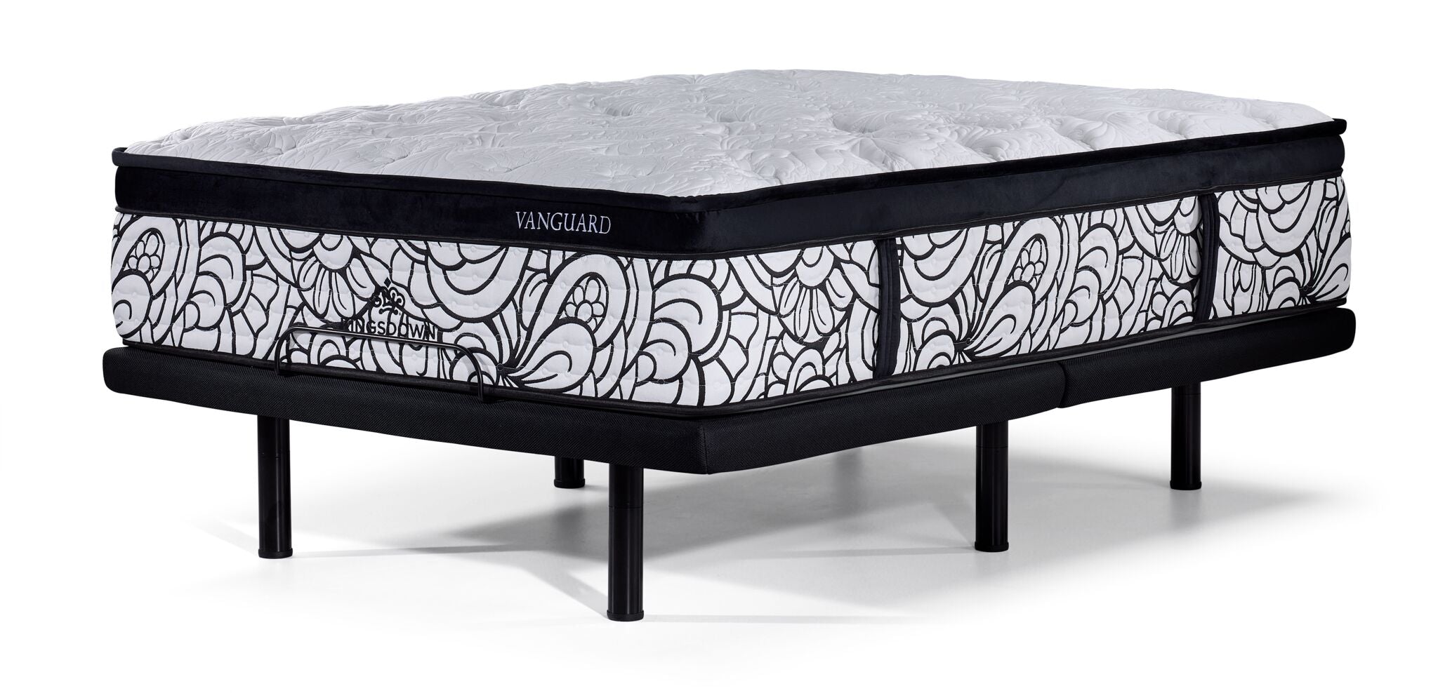 Kingsdown Vanguard Medium Euro Top King Mattress and L2 Motion Pro Adjustable Base