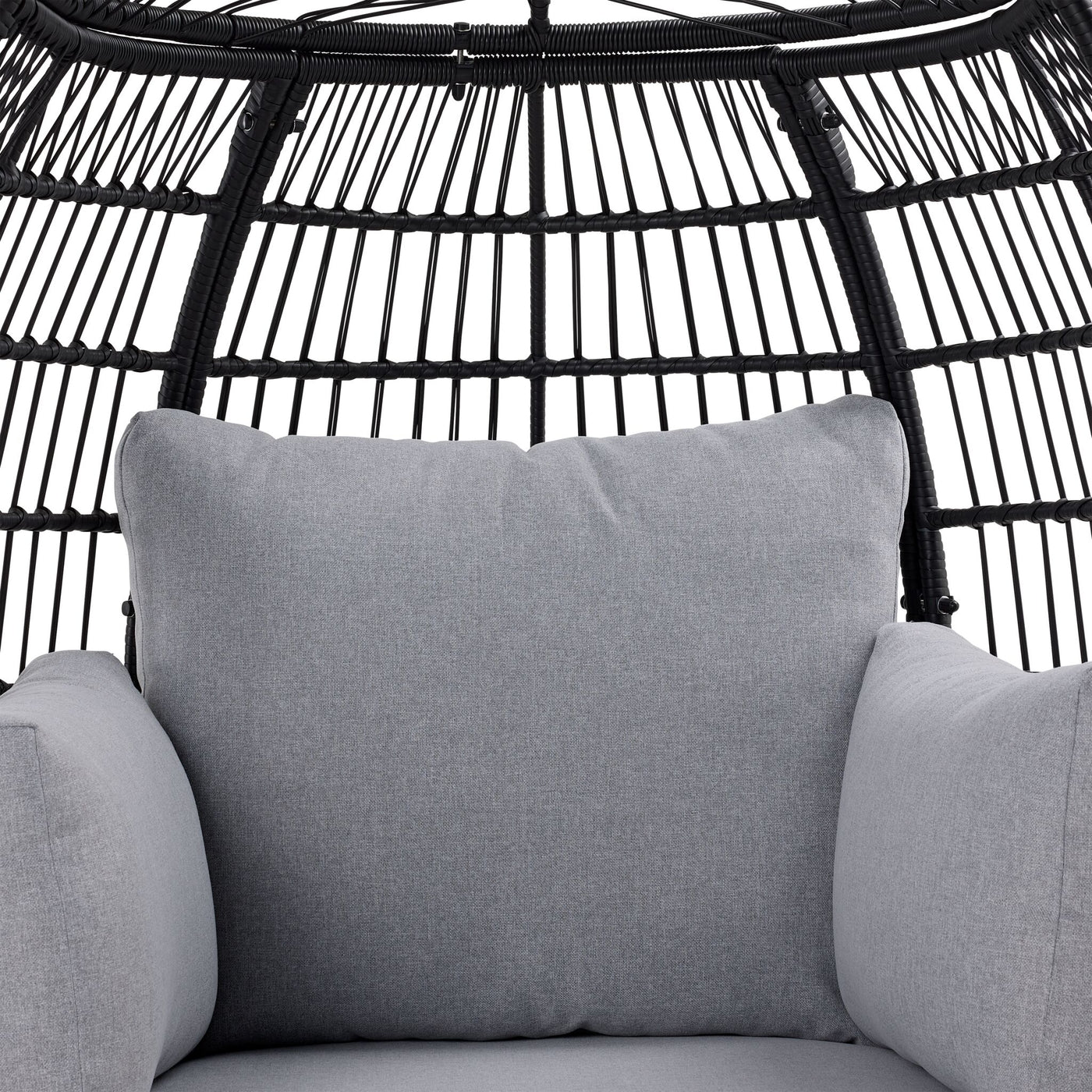 Venus Outdoor Stationary Egg Chair - Black, Grey
