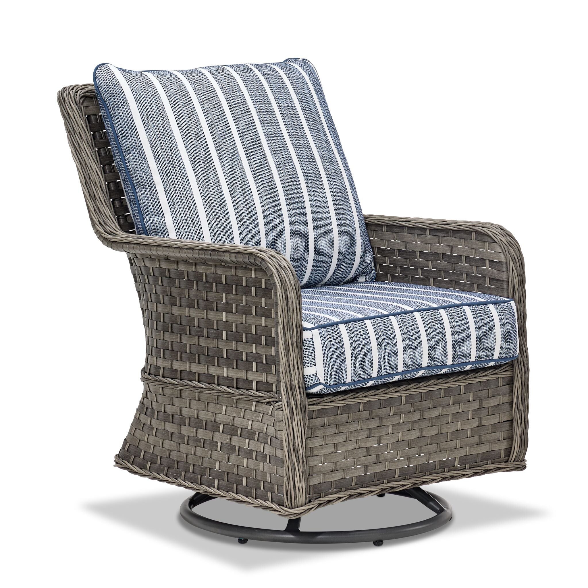 Veranda 4-Piece Outdoor Conversation Set - Grey, Blue