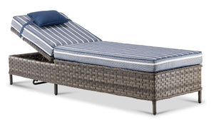 Veranda Outdoor Lounger - Grey, Blue