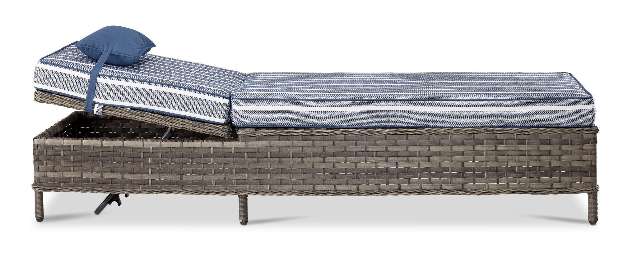 Veranda Outdoor Lounger - Grey, Blue